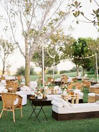 Guests Sat At A Lounge Area During The Ceremony And Cocktail Hour Everybody Wa Wedding Backyard Reception Cocktail Wedding Reception Wedding Reception Layout