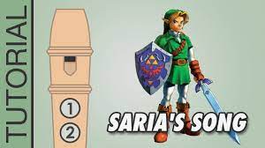 Zelda - Saria's Song - Recorder Notes Tutorial - YouTube