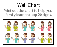 To sign santa claus just show or outline santa's beard by moving your slightly curved open hand from your chin asl colors chart and flash cards: Baby Sign Language Baby Sign Language Baby Signs Sign Language Chart