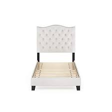 This bed has a rich look, with deeply tufted upholstery along its upper platform perimeter and headboard, ensuring that it is a good fit in modern bedroom themes. Furinno Lille Button Tufted Bed Frame Twin Gray Buy Online In Dominica At Dominica Desertcart Com Productid 160252018