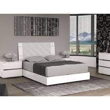 casabianca furniture diamanti platform bed furniture leather headboard high gloss white