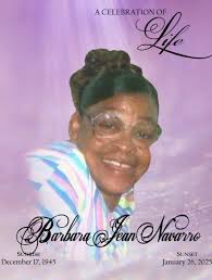 Barbara Jean Thompson Navarro "Bobbie Jean", 79, of Wharton born Dec 17,  1945 in East Bernard, TX to Isadore & Cora Fields Thompson, transitioned  from earth to glory