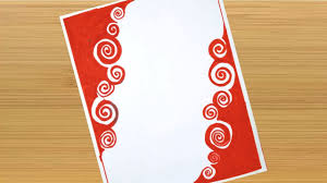 تزيين الدفاتر المدرسية من الداخل بشكل زخرفة جميلة simple border design border design simple borders paper design