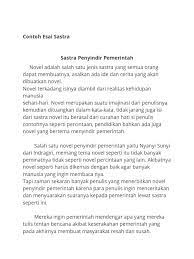 Check spelling or type a new query. Tugas Indo Klas 12 Contoh Esai Sastra