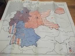 Die städte von deutschland auf der karte. Deutschland Karte Der Besatzungs Zonen Von Landkarte 0 1946 Ottmar Muller