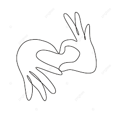 Continuous One Line Drawing Of Love Sign Symbol From Fingers Hands Love Hand Sketch Png And Vector With Transparent Background For Free Download ✓ free for commercial use ✓ high quality images. fingers hands love hand sketch png