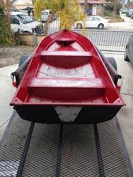 Red Paint Aluminum Boat Red Paint Aluminum Boat Outdoor Decor
