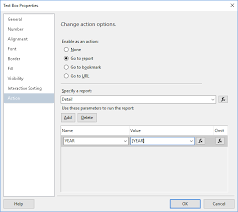 pass a table value to a linked report filter ssrs 2016