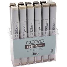 Copic 12 Color Marker Set Warm Gray Walmart Com Copic Marker Set Copic Markers Copic