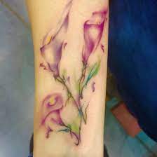 Watercolor Calla Lilies Done By Tina Gray Clayton Nc Lily Tattoo Calla Lily Tattoo Tattoos