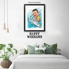 Decor Living Rooms With Caricature Portrait Caricature From Photo Happy Weekend Living Room Decor
