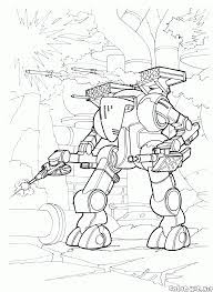 So you will become even closer to an exciting future. Coloring Page Big War Robot