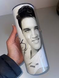 Elvis Presley Tumbler Hot or Cold Tumbler 20oz Metal Straw Included Gift  for Her Gift for Him