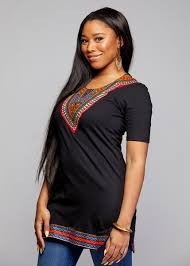 Black And Red T Shirt Dress Nasha Women S Fitted Dashiki African Print T Shirt Dress Black Red Blue African Print Clothing African Print Pants Black Shirt Dress