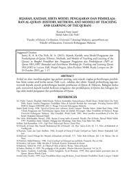 Proses pengajaran dalam bilik darjah juga dikatakan kurang berkesan ekoran daripada guru kurang menguasai kemahiran lisan dan soft skill (abd. Sejarah Kaedah Serta Model Pendidikan Al Quran Flip Ebook Pages 1 18 Anyflip Anyflip