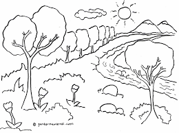 Menggambar sketsa namun belum memiliki inspirasi yang bagus. Sketsa Pemandangan Hutan