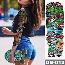 Many japanese tattoos feature water. Vesna Large Arm Sleeve Tattoo Japanese Wave Waterproof Temporary Tatto Ninthavenue Europe