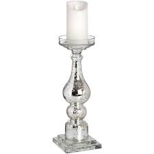 Vintage pressed glass candlesticks, set of two glass candle holders, gift for a bride by vintage beauty. Hill Interiors Tall Antique Glass Candle Column L Silver Uthi2659 1