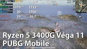 Pubg Mobile Ryzen 5 3400g Vega 11 Gameplay Benchmark Test Youtube