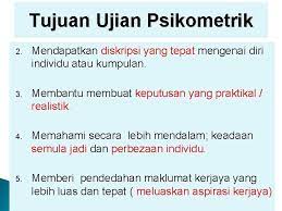 Untuk kemasukan perkhidmatan awam terkini, diwajibkan menduduki ujian psikometrik. Ujian Psikometrik Tahun 6 Online