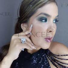 Round Cut White Sapphire Sterling Silver Halo Engagement Ring