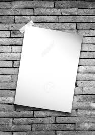 Brick walls are strong, stately and good insulators. White Paper Stick Tape On The Gray Brick Wall Stock Photo Picture And Royalty Free Image Image 10017029