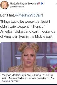 Marjorie taylor greene just introduced a bill that would reduce dr. Marjorie Taylor Greene Mtgreenee Do Not Fret Meghanmccain Things Could Be Worse At Least I Didn