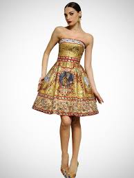 This Dolce Gabbana Dress Is Beautifully Beaded 247style By The Store Dress Brands Metallic Short Dresses Strapless Dress