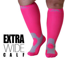 4xl Mojo Compression Socks 20 30mmhg Wide Calf Compression Stockings Pink Walmart Com Walmart Com