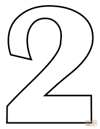 Numero 2 Para Colorear