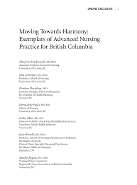 This page is about examples of nursing values,contains 005 research paper acknowledgement example for pdf in project ~ museumlegs,my personal mission statement. Pdf Moving Towards Harmony Exemplars Of Advanced Nursing Practice For British Columbia