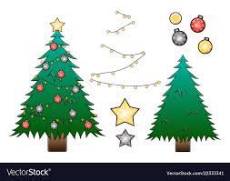 Check spelling or type a new query. Christmas Tree With Decoration Ball And Star Vector Illustration Isolated On White Background Download Decoration Balls Christmas Tree Decorations Christmas