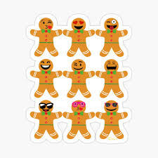 Download gingerbread man stock photos. Emoji T Shirt 9 Funny Gingerbread Man Emoji Faces Christmas Poster By Kelaessentials Redbubble