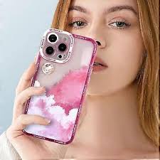 Cloud Cute Case Compatible for iPhone 13 Pro Max Case with Lens Protective  Soft TPU Shockproof Full Moon Phone Case for iPhone 13 Pro Max 6.7 inch Wom 