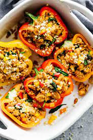 Spicy Southwest Whole30 Stuffed Peppers Jar Of Lemons Recipe Whole 30 Recipes Beef Recipes Stuffed Peppers