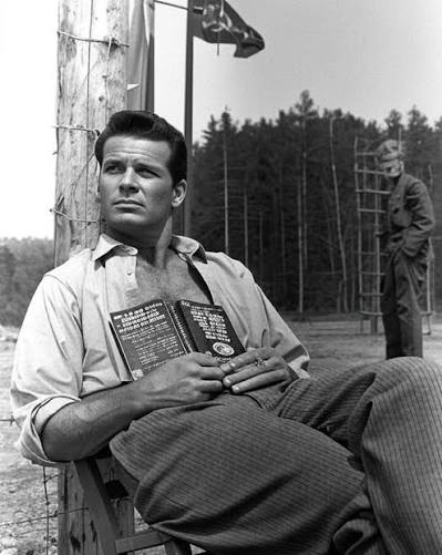 James Garner on the set of The Great Escape.