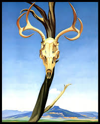 1936 Georgia O Keeffe Print Deer S Skull With Etsy Georgia O Keeffe Georgia Okeefe Georgia O Keeffe Paintings