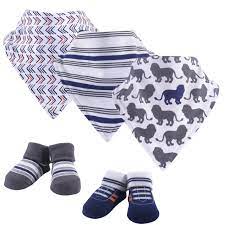 Hudson Baby Bandana Bibs And Socks 5 Pcs Monmartt