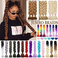 Box braids are a type of braids in which the sections of hair are parted into squares or boxes. box braids are a classic hairstyle suitable for women of box braids also owe their origin to the mbalantu tribe of namibia, africa. Ombre Colour Jumbo Hair Extensions Box Braiding Hair Expressions Plaited Braids Ebay
