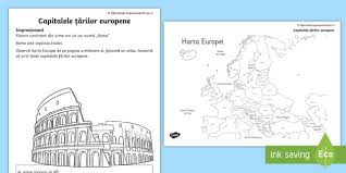 Drumuri (regionale, locale, europene), autostrazi, cai ferate, rutele maritime, din europa; Capitalele Europei Ciclul Primar Romania Teacher Made