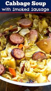 Cabbage Soup With Smoked Sausage Spicy Southern Kitchen Recipe Sausage Soup Recipes Smoked Sausage Recipes Cabbage Soup Sausage