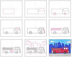 See more ideas about fire truck drawing, fire trucks, fire. How To Draw A Fire Truck Art Projects For Kids