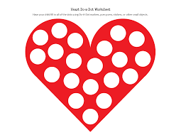 Even if you have a colour printer, i prefer the black and white version which the kids can colour in themselves. Heart Do A Dot Worksheet Gift Of Curiosity