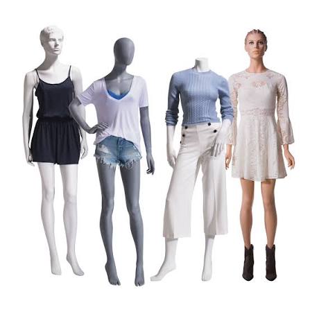 Female Mannequin - Oval Head, Arms at Side, Left Leg Slightly Bent August  2026 - Econoco
