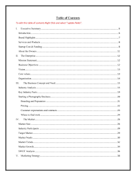 resume templates: photography business plan
