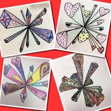 Shape Explosion A One Point Perspective Drawing One Point Perspective Perspective Drawing Elementary Art Projects