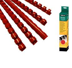 Fellowes 5346803 Plastic Binding Combs 21 Loop 14mm Red Pack Of 100