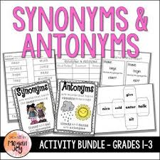 synonyms antonyms activities