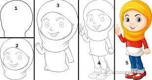 Maybe you would like to learn more about one of these? Cara Menggambar Orang Berhijab Untuk Anak Tk Dan Sd