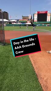 Day in the life AAA grounds crew! #fyp #foryoupage #fypシ #mlbbtiktok  #groundskeeper #dayinthelife #baseball #mlb #SpotlightAPI #rochester #585